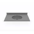 Ellipse 19 x 37 Single Bowl Vanity Top in Ash Gray, VT01937.203