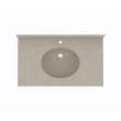 Ellipse 19 x 37 Single Bowl Vanity Top in Limestone, VT01937.218
