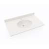 Ellipse 19 x 37 Single Bowl Vanity Top in Carrara, VT01937.221