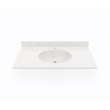 Ellipse 19 x 37 Single Bowl Vanity Top in Carrara, VT01937.221