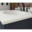 Ellipse 22 x 25 Single Bowl Vanity Top in White, VT02225.010