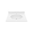 Ellipse 22 x 25 Single Bowl Vanity Top in White, VT02225.010