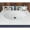 Ellipse 22 x 25 Single Bowl Vanity Top in Tahiti White, VT02225.011
