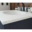 Ellipse 22 x 25 Single Bowl Vanity Top in Tahiti White, VT02225.011