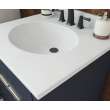 Ellipse 22 x 25 Single Bowl Vanity Top in Tahiti White, VT02225.011