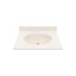 Ellipse 22 x 25 Single Bowl Vanity Top in Tahiti White, VT02225.011