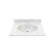 Ellipse 22 x 25 Single Bowl Vanity Top in Ice, VT02225.130