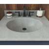 Ellipse 22 x 25 Single Bowl Vanity Top in Ash Gray, VT02225.203
