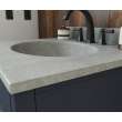 Ellipse 22 x 25 Single Bowl Vanity Top in Ash Gray, VT02225.203