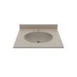 Ellipse 22 x 25 Single Bowl Vanity Top in Limestone, VT02225.218