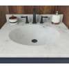 Ellipse 22 x 25 Single Bowl Vanity Top in Carrara, VT02225.221