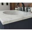 Ellipse 22 x 25 Single Bowl Vanity Top in Carrara, VT02225.221
