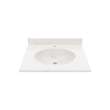 Ellipse 22 x 25 Single Bowl Vanity Top in Carrara, VT02225.221