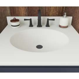Ellipse 22 x 31 Single Bowl Vanity Top in White, VT02231.010