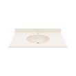 Ellipse 22 x 37 Single Bowl Vanity Top in Tahiti White, VT02237.011