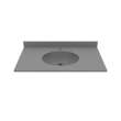Ellipse 22 x 37 Single Bowl Vanity Top in Ash Gray, VT02237.203