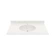 Ellipse 22 x 37 Single Bowl Vanity Top in Carrara, VT02237.221