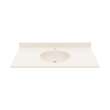 Ellipse 22 x 43 Single Bowl Vanity Top in Tahiti White, VT02243.011
