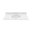 Ellipse 22 x 43 Single Bowl Vanity Top in Ice, VT02243.130