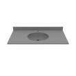 Ellipse 22 x 43 Single Bowl Vanity Top in Ash Gray, VT02243.203