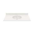 Ellipse 22 x 43 Single Bowl Vanity Top in Carrara, VT02243.221