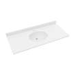 Ellipse 22 x 49 Single Bowl Vanity Top in White, VT02249.010