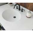 Ellipse 22 x 49 Single Bowl Vanity Top in Tahiti White, VT02249.011