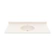 Ellipse 22 x 49 Single Bowl Vanity Top in Tahiti White, VT02249.011