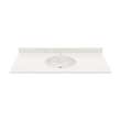 Ellipse 22 x 49 Single Bowl Vanity Top in Carrara, VT02249.221
