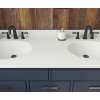 Ellipse 22 x 61 Double Bowl Vanity Top in White, VT022612B.010