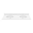 Ellipse 22 x 61 Double Bowl Vanity Top in White, VT022612B.010