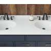 Ellipse 22 x 61 Double Bowl Vanity Top in Tahiti White, VT022612B.011