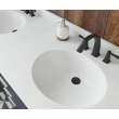Ellipse 22 x 61 Double Bowl Vanity Top in Tahiti White, VT022612B.011