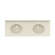 Ellipse 22 x 61 Double Bowl Vanity Top in Coastal Sands, VT022612B.013