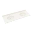 Ellipse 22 x 61 Double Bowl Vanity Top in Bisque, VT022612B.018