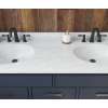 Ellipse 22 x 61 Double Bowl Vanity Top in Ice, VT022612B.130