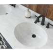 Ellipse 22 x 61 Double Bowl Vanity Top in Ice, VT022612B.130