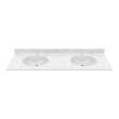 Ellipse 22 x 61 Double Bowl Vanity Top in Ice, VT022612B.130