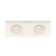 Ellipse 22 x 61 Double Bowl Vanity Top in Mountain Mist, VT022612B.141