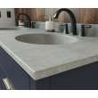 Ellipse 22 x 61 Double Bowl Vanity Top in Ash Gray, VT022612B.203
