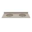 Ellipse 22 x 61 Double Bowl Vanity Top in Limestone, VT022612B.218