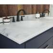 Ellipse 22 x 61 Double Bowl Vanity Top in Carrara, VT022612B.221