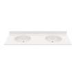 Ellipse 22 x 61 Double Bowl Vanity Top in Carrara, VT022612B.221