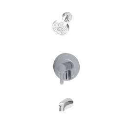Solarity Tub and Shower Trim Kit with VersaFlex Integral Diverter for Test Cap Valve