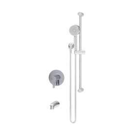 Solarity Tub and Hand Shower Trim Kit with VersaFlex Integral Diverter for Test Cap Valve