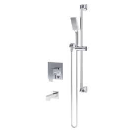Verity Tub and Hand Shower Trim with VersaFlex Integral Diverter for Test Cap Valve