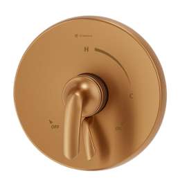 Elm shower valve trim with secondary integral diverter/volume control