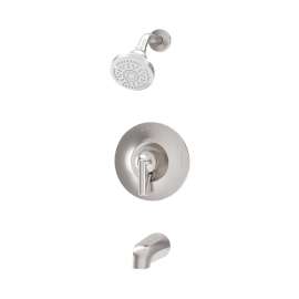 Birch Tub and Shower Trim Kit with VersaFlex Integral Diverter for Test Cap Valve