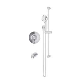 Birch Tub and Hand Shower Trim Kit with VersaFlex Integral Diverter for Test Cap Valve