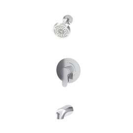 Identity Tub and Shower Trim Kit with VersaFlex Integral Diverter for Test Cap Valve